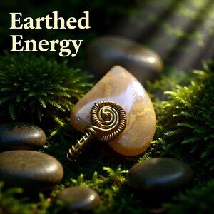 Asymmetrical Ocean Jasper Heart Pendant! Sage & Hunter Green ~ Wire Wrapped Bail